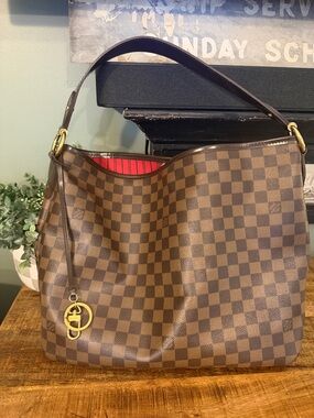 Louis Vuitton Damier Ebene Delightful MM Shoulder Bag